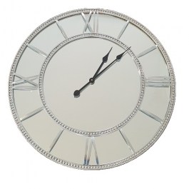 Lustrzany zegar w stylu glamour do salonu 70 cm